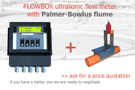 FLOWBOX flow meter with measuring flumes